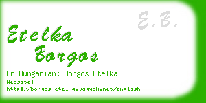 etelka borgos business card